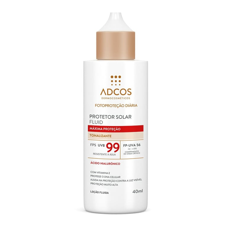 Protetor Solar Adcos Fluid FPS99 Tonalizante 40ml