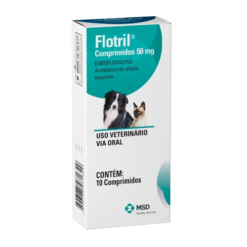 Flotril 50mg para Cães e Gatos Uso Veterinário com 10 Comprimidos