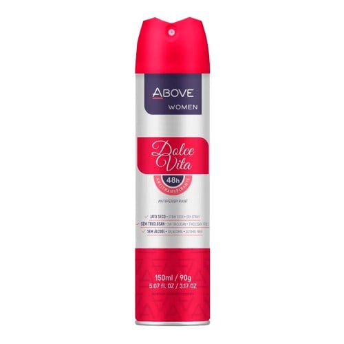 Desodorante Aerosol Antitranspirante Above Women Dolce Vita 48h com 150ml