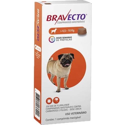 Bravecto para Cães de 4,5 a 10kg - 250mg