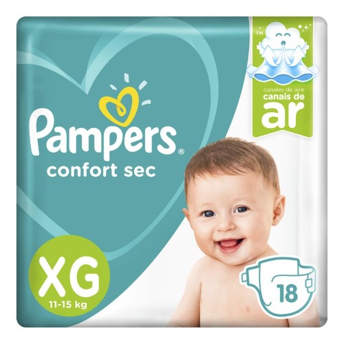 Fralda Pampers Confort Sec XG - 18 Unidades (dupl)