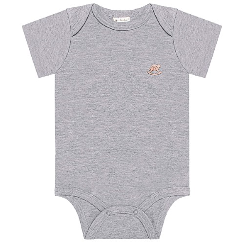 Body curto para bebê em suedine Mescla - Up Baby