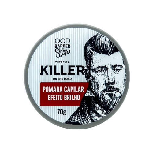 Pomada Capilar Efeito Brilho QOD Barber Shop There a Killer on the Road com 70g