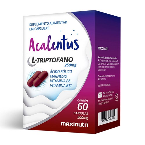 Acalentus Plus Melatonina 210mcg Maxinutri 60 cápsulas