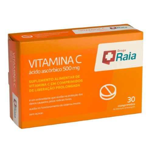 Vitamina C Droga Raia 500mg 30 Comprimidos