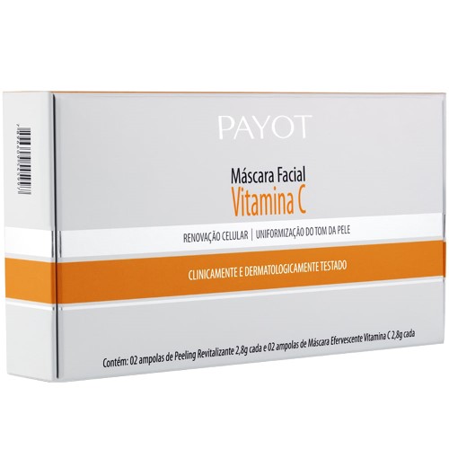 Payot Vitamina C Kit – Duas Ampolas de Peeling Revitalizante + Duas Ampolas de Máscara Efervescente