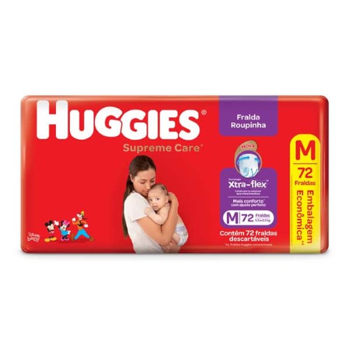 Fralda Huggies Roupinha Supreme Care M 72 Unidades