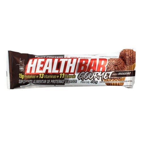 Barra de Proteína Health Labs Health Bar Gourmet Brigadeiro 45g