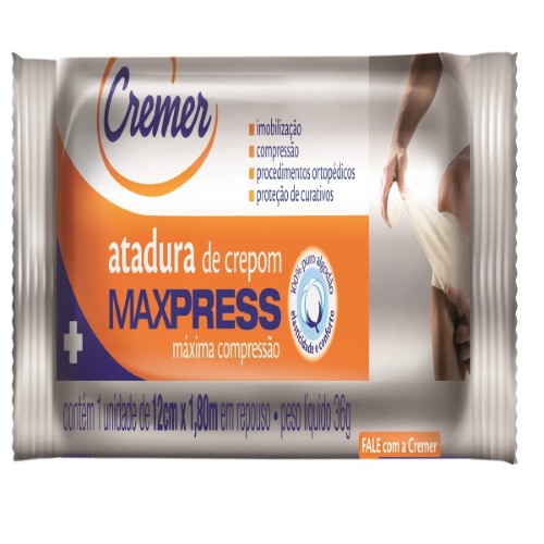 Atadura De Crepom Maxpress Cremer 12cm X 1,80m Com 1 Unidade