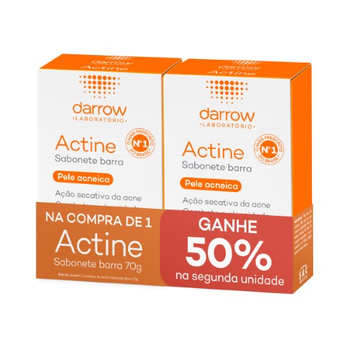 Sabonete Facial Darrow Actine Em Barra 70g 2 Unidades