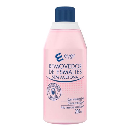 Removedor De Esmalte Sem Acetona Ever Care 200ml