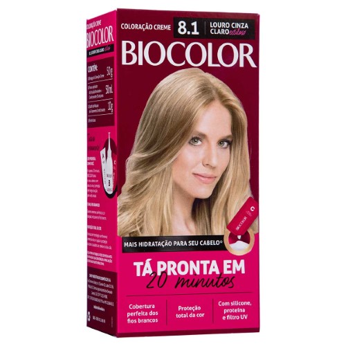 Mini Kit Biocolor Coloração Creme Louro Acinzentado Estiloso 8.1 com 1 unidade