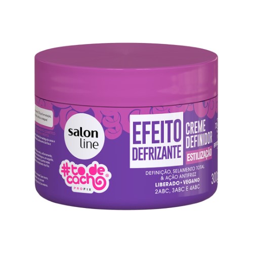 Creme Definidor Salon Line 300g Tô De Cacho Efeito Desfrizante