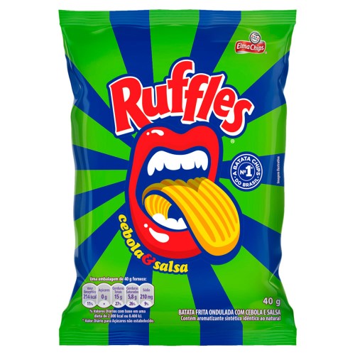 Batata Ruffles Elma Chips Sabor Cebola e Salsa 40g