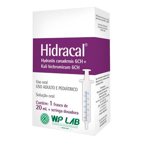 Hidracal Hydrastis Canadensis 6CH + Kali Bichromicum 6CH Solução Oral 20ml