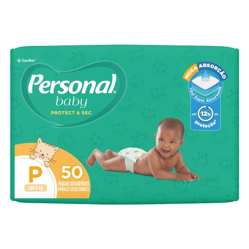 Fralda Personal Soft & Protect P - 50 Unidades