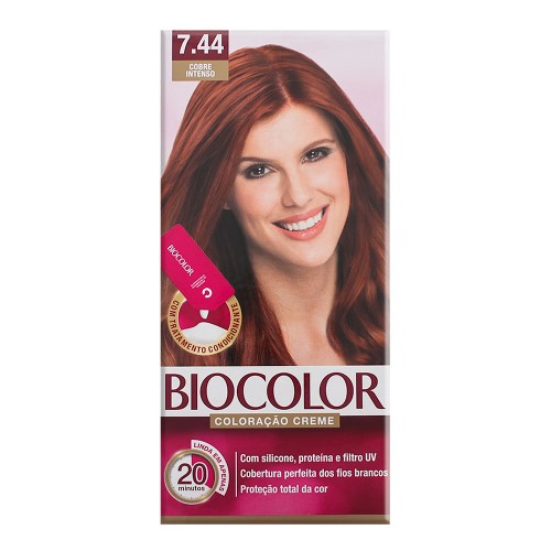 Coloração Permanente Biocolor Cobre Intenso Fashion 7.44 a Unidade 1 Unidade