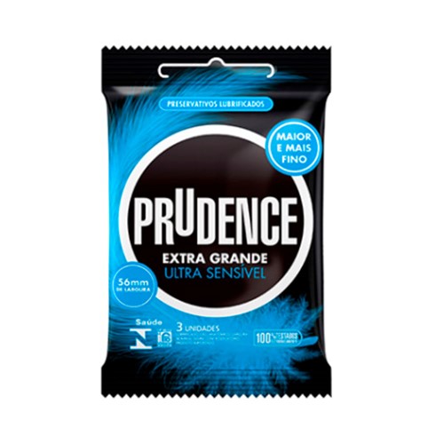 Preservativo Prudence Ultra Sensível Extra Grande 3 Unidades