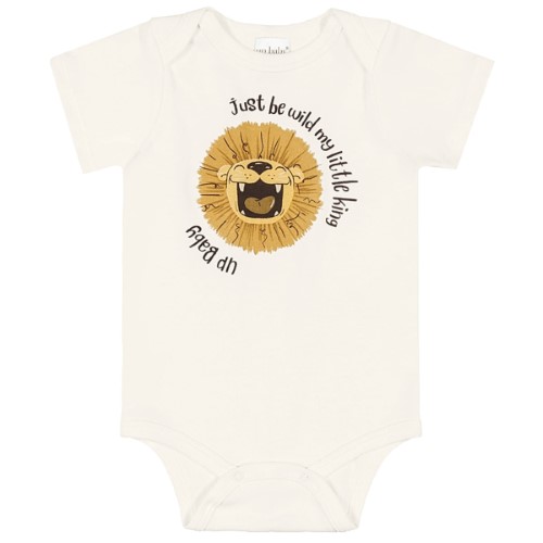 Body curto para bebê em suedine Lion King - Up Baby