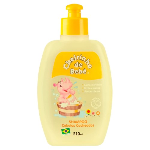 Shampoo Infantil Cheirinho de Bebê Cabelos Cacheados 210ml