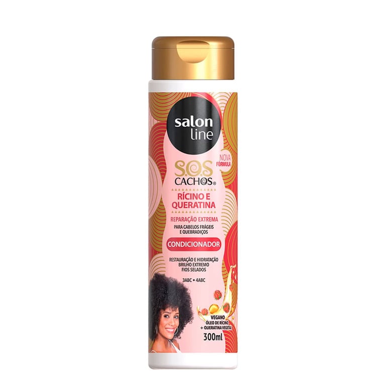 Condicionador Salon Line Ricino Queratina Sos 300Ml - Salon Line Sos