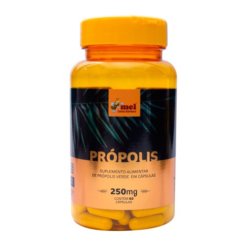 Própolis Verde 250mg Mel Santa Bárbara 60 Cápsulas