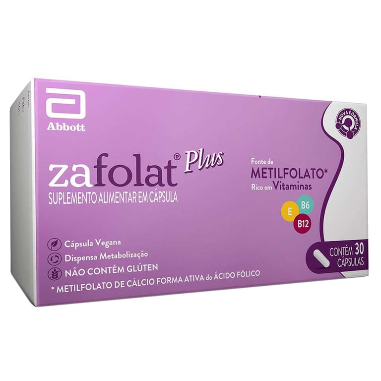 Suplemento Alimentar Abbott Zafolat Plus 30 Cápsulas