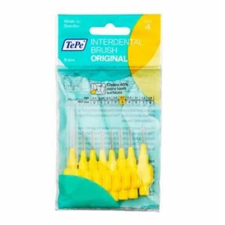 Escova Interdental Brush Tepe Original 0,7mm Amarela 8 Unidades