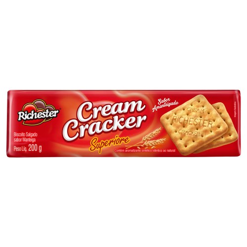 Biscoito Richester Cream Cracker Superiore com 200g