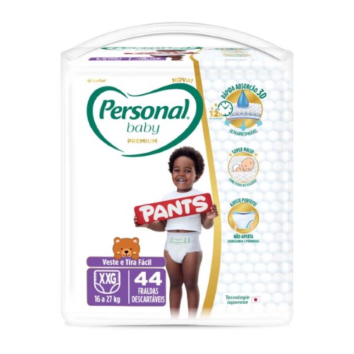 Fralda Personal Baby Premium Pants XXG - 44 Unidades