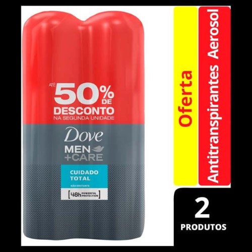 Desodorante Aerosol Dove Men+Care Proteção Total 2 Unidades De 150ml Cada