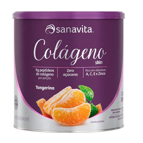 Colágeno Skin Sanavita Sabor Tangerina 300g