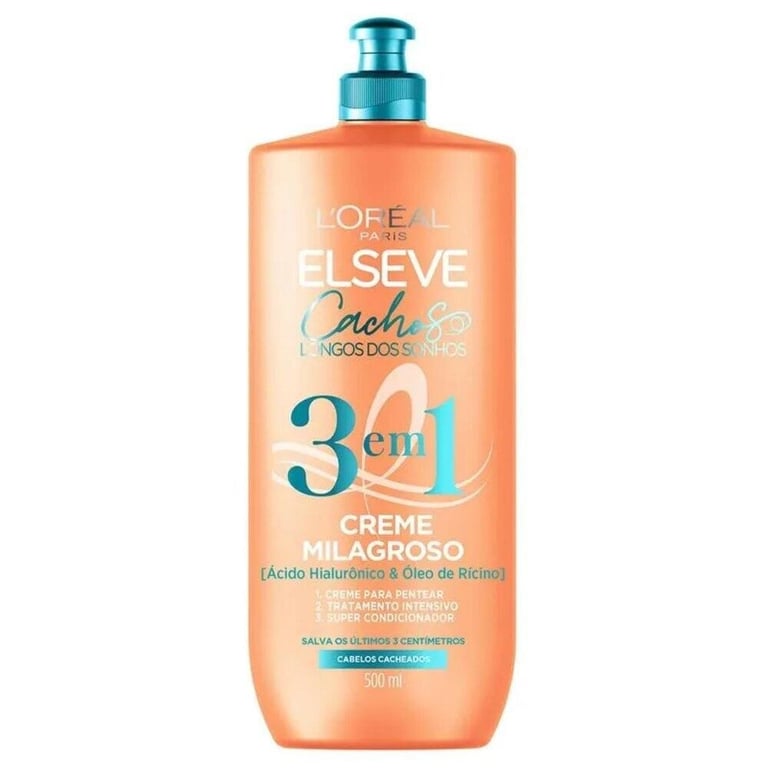 Creme Cabelo Elseve Cachos dos Sonhos 3x1 500ml