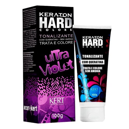 Tonalizante Keraton Hard Colors Ultra Violet com 100g