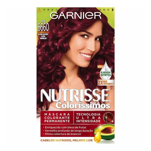 Tintura Permanente Nutrisse Creme 6660 Louro Escuro Ultra Vermelho