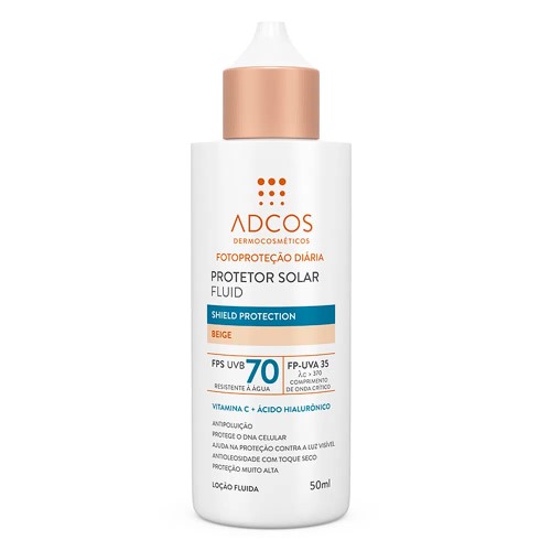 Protetor Solar Adcos Fluid FPS70 Beige 50ml