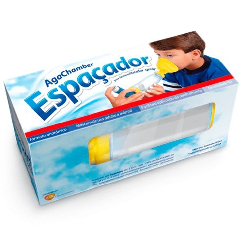 Espaçador AgaChamber para Broncodilatador Spray Uso Adulto e Infantil