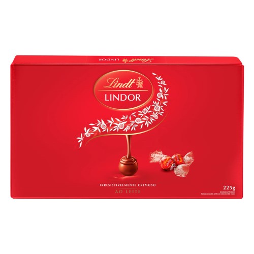 Bombom ao Leite Lindt Lindor Recheio Cremoso Caixa 225g