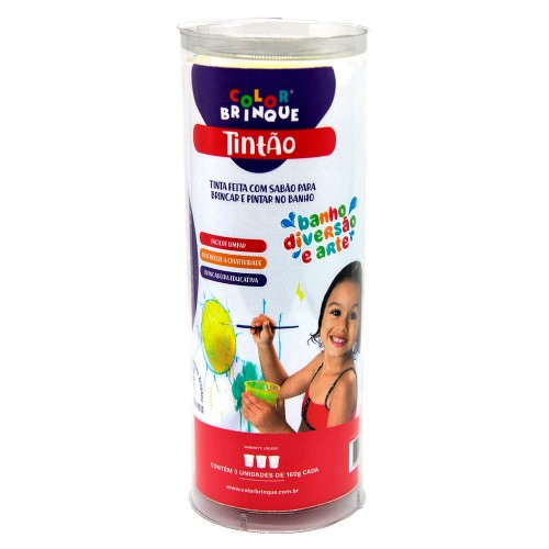 Tintão Color Brinque Tinta de Sabão para Pintar no Banho 480g