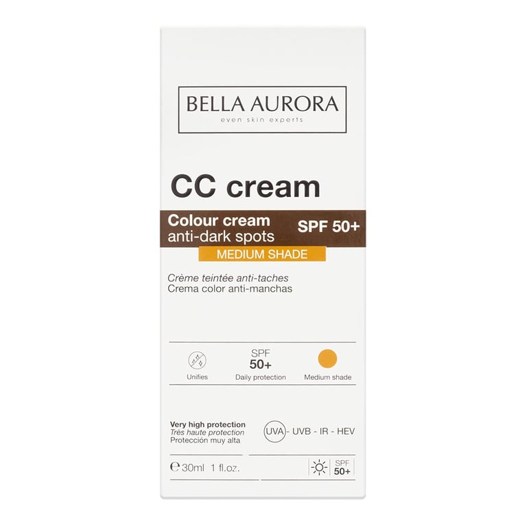 Creme Anti-Manchas Bella Aurora CC Cream Fps50 Cor Médio 30ml