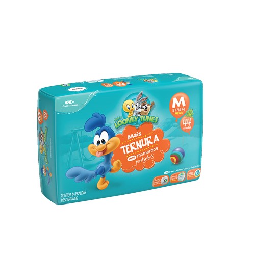 Fralda Baby Looney Tunes Mega M 38 unidades