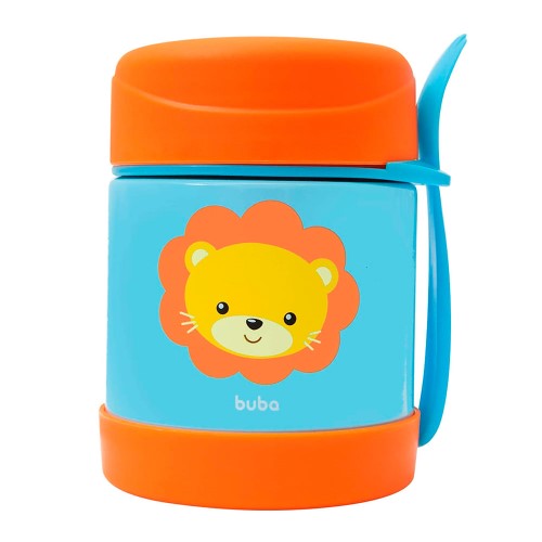 Pote Térmico para Alimentos Buba Baby Animal Fun Leão com 1 unidade