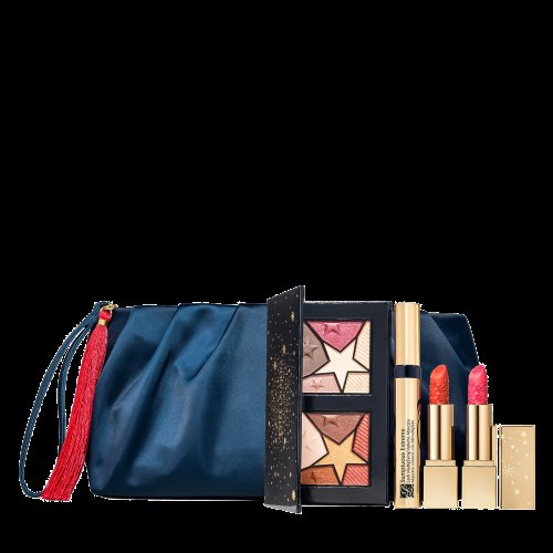 Estée Lauder Kit – Máscara de Cílios Sumptuos Extreme + 2 Batons Pure Color Envy Matte Sculpting Lipstick + Paleta de Sombras + Necessaire