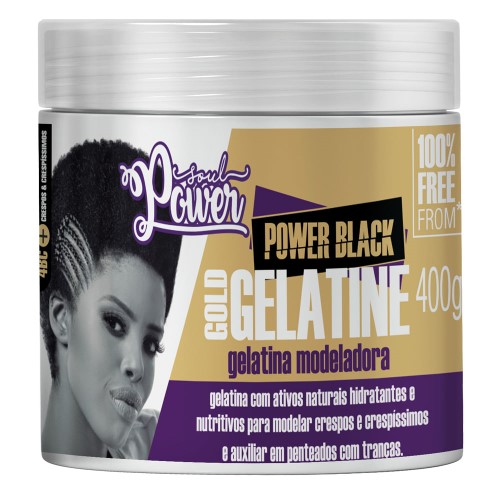 Gelatina Modeladora Soul Power - Power Black Gold Gelatine