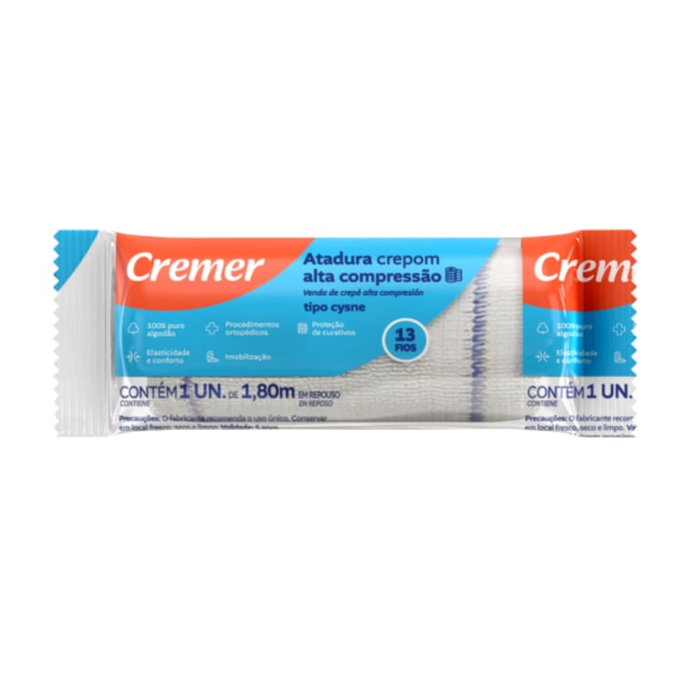 Atadura De Crepom Creme Cysne 1 Unidade De 8cm