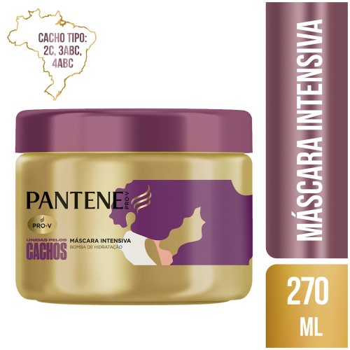 Máscara Intensiva Pantene Unidas Pelos Cachos 270ml