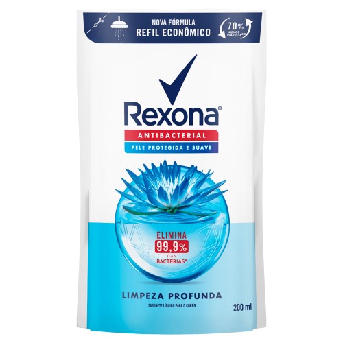 Sabonete Líquido Corporal Rexona Limpeza Profunda Refil 200ml