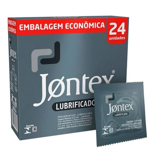 Preservativo Jontex Lubrificado com 24 Unidades