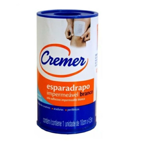 Esparadrapo Cremer Impermeavel Branco 10Cmx4,5Mt - Cremer