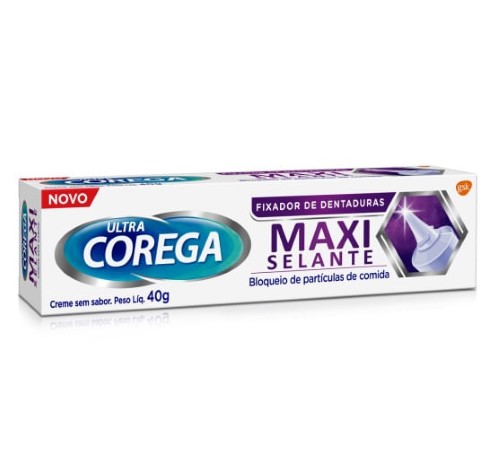 Corega Ultra Creme Fixador de Dentadura Maxi Selante Sem Sabor 40g